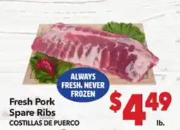 Vallarta Supermarkets Fresh Pork Spare Ribs / COSTILLAS DE PUERCO offer
