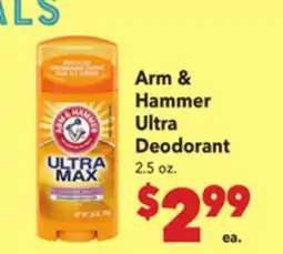 Vallarta Supermarkets Arm & Hammer Ultra Deodorant offer