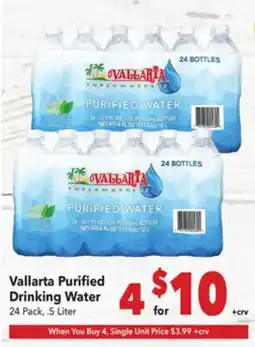 Vallarta Supermarkets Vallarta Purified Drinking Water offer