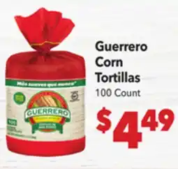 Vallarta Supermarkets Guerrero Corn Tortillas offer
