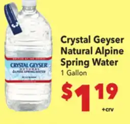 Vallarta Supermarkets Crystal Geyser Natural Alpine Spring Water offer