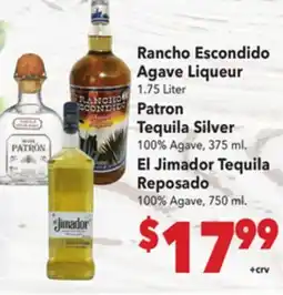 Vallarta Supermarkets Rancho Escondido Agave Liqueur offer