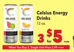 Vallarta Supermarkets Celsius Energy Drinks offer