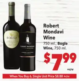 Vallarta Supermarkets Robert Mondavi Wine offer