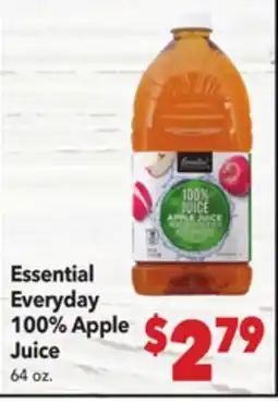 Vallarta Supermarkets Essential Everyday 100% Apple Juice offer