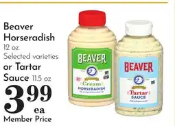 Pavilions Beaver Horseradish 12 oz. Selected varieties or Tartar Sauce 11.5 oz offer