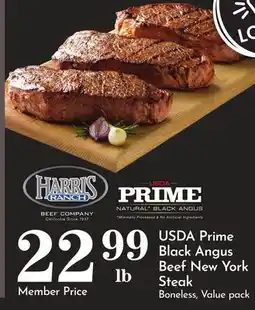 Pavilions USDA Prime Black Angus Beef New York Steak offer