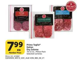 Vons Primo Taglio Italian Dry Salame offer