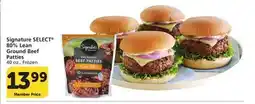 Vons Signature SELECT 80% Lean Ground Beef Patties offer