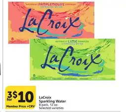 Vons LaCroix Sparkling Water offer