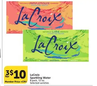Vons LaCroix Sparkling Water offer
