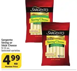 Vons Sargento String or Stick Cheese offer