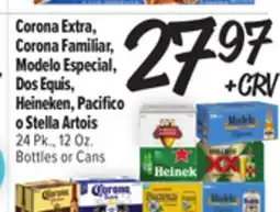 El Super Fresh Corona Extra, Corona Familiar, Modelo Especial, Dos Equis, Heineken, Pacifico o Stella Artois offer
