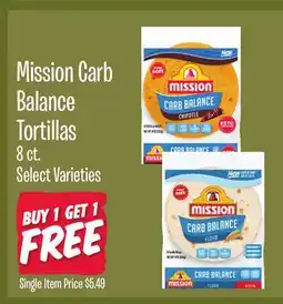 Jewel-Osco Mission Carb Balance Tortillas offer