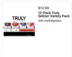 Walgreens 12-Pack Truly Seltzer Variety Pack offer