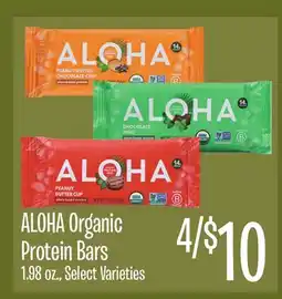 Jewel-Osco ALOHA Organic Protein Bars offer