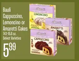 Jewel-Osco Bauli Cappuccino, Lemoncino or Amaretti Cakes offer