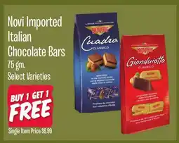 Jewel-Osco Novi Imported Italian Chocolate Bars offer