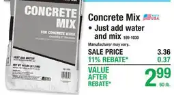 Menards Concrete Mix offer