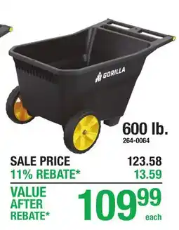 Menards POLY 2-WHEEL CARTS 600 lb offer