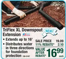 Menards TriFlex XL Downspout Extension offer