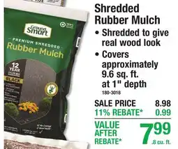 Menards Shredded Rubber Mulch offer