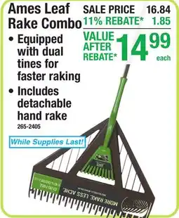 Menards Ames Leaf Rake Combo offer