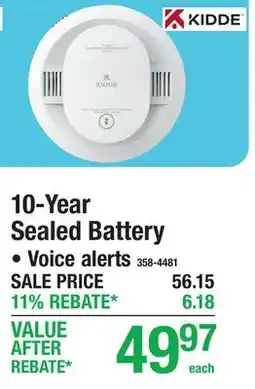 Menards 10-Year Sealed Battery DETECTORS offer