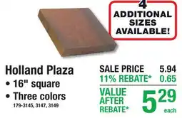 Menards Holland Plaza PAVERS offer