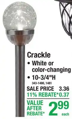 Menards Crackle PATH LIGHTS offer