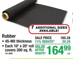 Menards Rubber offer