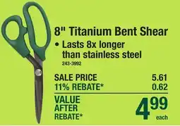 Menards 8 Titanium Bent Shear offer