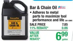 Menards Bar & Chain Oil offer