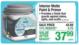Menards Interior Matte Paint & Primer offer