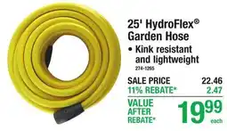 Menards 25' HydroFlex Garden Hose offer