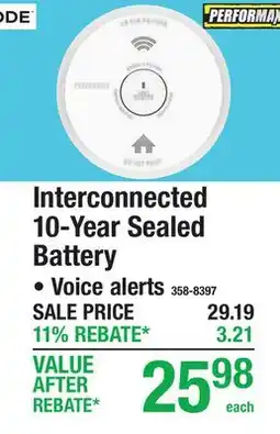 Menards Performax Interconnected 10-Year Sealed Battery offer