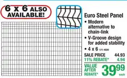 Menards Euro Steel Panel offer