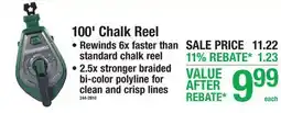 Menards 100' Chalk Reel offer