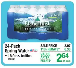 Menards 24-Pack Spring Water offer
