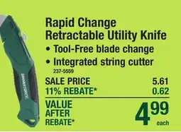 Menards Rapid Change Retractable Utility Knife offer