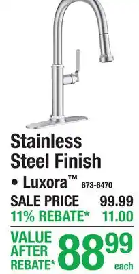 Menards Stainless Steel Finish FAUCETS offer