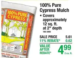 Menards 100% Pure Cypress Mulch offer
