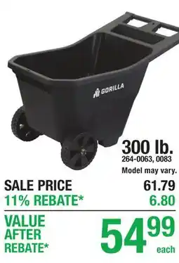 Menards 300 lb. POLY 2-WHEEL CARTS offer