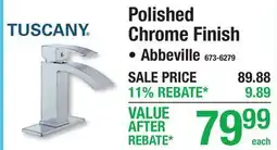 Menards TUSCANY Polished Chrome Finish FAUCETS offer