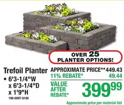 Menards Trefoil Planter offer