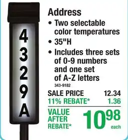 Menards Address ACCENT LIGHTS offer