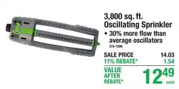 Menards 3,800 sq. ft. Oscillating Sprinkler offer