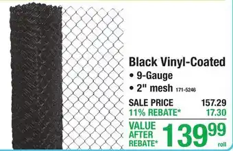 Menards Black Vinyl-Coated offer
