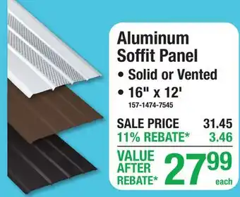 Menards Aluminum Soffit Panel offer