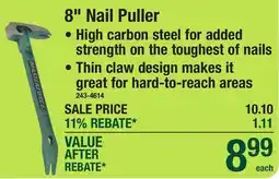 Menards 8 Nail Puller offer